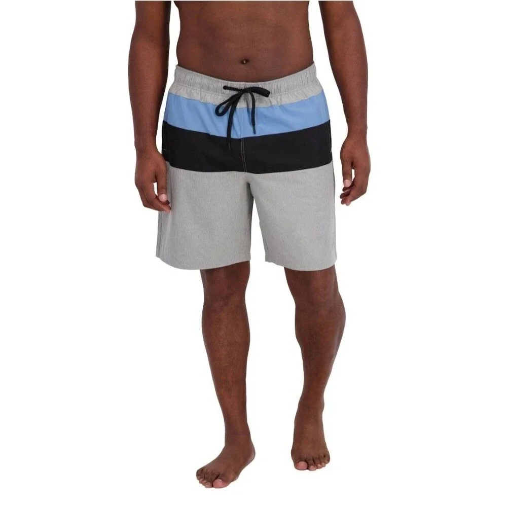 NAUTICA Swim Trunks UPF Quick Dry Comfort Liner Men's Size 42-44 XXL Gray Blue